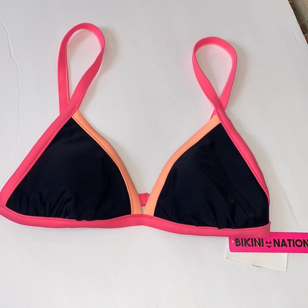 Bikini Nation Triangle Swimsuit Bikini Top Separates New Small Medium 4/$25
